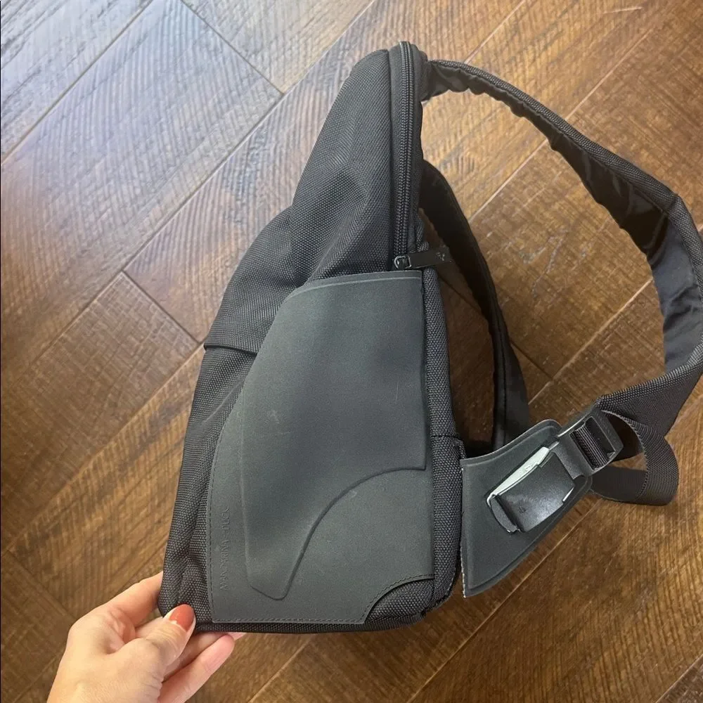 Mandarina Duck Black Nylon Polyester Work Bag Backpack